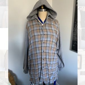 LF vintage flannel/hoodie